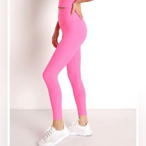 Beyond Yoga Spacedye Midi High Waisted Legging Electric Pink Size Large